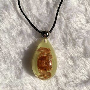 Necklace pendant, Crab amber jewelry from nature